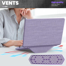 Load image into Gallery viewer, ProElite Case for MacBook Pro 14 inch Case 2025 2024 2023 2022 2021 M5/M4/M3/M2/M1 A2918 A2992 A2779 A2442 Pro Max, Fabric Material Hard Shell with Slim TPU Bumper and Fold Kickstand, Purple