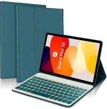 Load image into Gallery viewer, ProElite Keyboard case for Redmi Pad SE 11 inch, Magnetic Detachable Wireless Bluetooth Keyboard Built-in 7-Colors Backlit, Dark Green