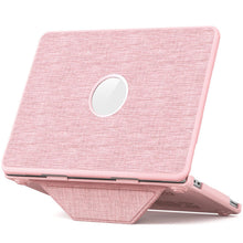 Load image into Gallery viewer, ProElite Case for MacBook Neo 13 inch 2026, Fabric Material Hard Shell with Slim TPU Bumper and Fold Kickstand, Pink