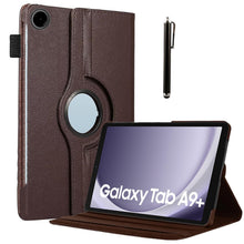 Load image into Gallery viewer, ProElite Cover for Galaxy Tab A9 Plus 11 inch Case Cover, 360 Rotatable Smart Flip Case Cover for Galaxy Tab A9 Plus 11 inch Tablet with Stylus Pen, Brown