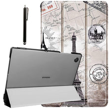 Load image into Gallery viewer, ProElite Cover for Samsung Galaxy Tab A11 8.7 inch/A9 8.7 inch Case Cover, Smart Flip Case Cover for Samsung Galaxy Tab A9 8.7 inch Translucent Back with Stylus Pen, Eiffel