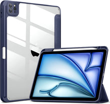 Load image into Gallery viewer, ProElite Case for iPad Air 11 Inch M3/M2 2025/2024, iPad Air 10.9 inch 5th/4th Gen & iPad Pro 11 inch 4th/3rd Gen 2022 case Cover, Transparent Smart Flip Cover with Pencil Holder, Dark Blue