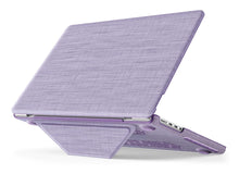 Load image into Gallery viewer, ProElite Case for MacBook Pro 14 inch Case 2025 2024 2023 2022 2021 M5/M4/M3/M2/M1 A2918 A2992 A2779 A2442 Pro Max, Fabric Material Hard Shell with Slim TPU Bumper and Fold Kickstand, Purple