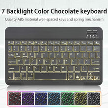 Load image into Gallery viewer, {Refurbished} ProElite Keyboard case for iPad Air 11 M3/M2 2025/2024/Pro 11" 4th/3rd Gen & Air 5th/4th Gen 10.9" with Pencil Holder, Magnetic Detachable Wireless Bluetooth Keyboard Built-in 7-Colors Backlit, Black