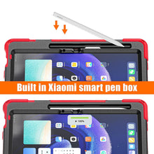 Load image into Gallery viewer, ProElite Rugged 3 Layer Armor case Cover for Xiaomi Mi Pad 6 11inch with Hand Grip and Rotating Kickstand with Shoulder Strap & Pen Holder, Red