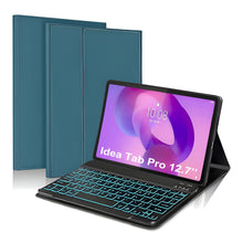 Load image into Gallery viewer, ProElite Keyboard Case Cover for Lenovo Idea Tab Pro 12.7 inch 2025 Magnetic Detachable Wireless Bluetooth Keyboard with Built-in 7-Colors Backlit, Dark Green