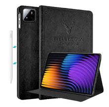 Load image into Gallery viewer, ProElite Cover for Xiaomi Mi Pad 7/7 Pro 11.2 inch Cover Case, Deer Multi Angle Flip Case for Xiaomi Mi Pad 7/7 Pro 11.2 inch, Support Auto Sleep Wake, Black