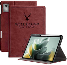 Load image into Gallery viewer, ProElite Cover for Motorola Pad 70 12.1 inch 2026 Case Cover, Deer Smart Flip Case Cover for Moto Pad 70 12.1 inch 2026 Tablet with Pen Holder, Wine Red