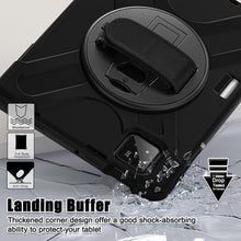 Load image into Gallery viewer, ProElite Cover for Xiaomi Mi Pad 8/8 Pro/Mi Pad 7/7 Pro 11.2 inch, Rugged 3 Layer Armor case with Hand Grip & Rotating Kickstand with Shoulder Strap & Pen Holder, Black