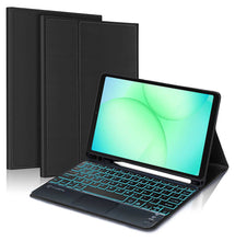 Load image into Gallery viewer, ProElite TouchPad Keyboard case for Samsung Galaxy Tab A11 8.7 inch/A9 8.7 inch, Magnetic Detachable Wireless Bluetooth TouchPad Keyboard Built-in 7-Colors Backlit, Black