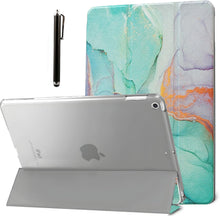 Load image into Gallery viewer, ProElite Cover for Apple iPad 10.2 inch case Cover, Smart Flip Case Cover for Apple iPad 10.2" 9th Gen (2021) / 8th Gen / 7th Gen with Stylus Pen, Marble Green