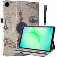 Load image into Gallery viewer, ProElite Cover for Galaxy Tab A11 8.7 inch /A9 8.7" Case Cover, 360 Rotatable Smart Flip Case Cover for Galaxy Tab A9/A11 8.7 inch Tablet with Stylus Pen, Eiffel