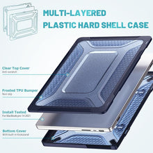 Load image into Gallery viewer, ProElite Case for MacBook Pro 14 inch Case 2025 2024 2023 2022 2021 M5/M4 M3/ A2918 A2992 M2 A2779 M1 A2442 Pro Max,Heavy Duty Honeycomb Hard Shell with Slim TPU Bumper and Fold Kickstand, Dark Blue