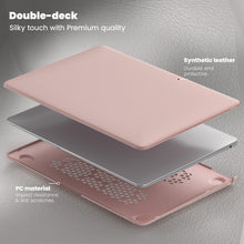 Load image into Gallery viewer, ProElite Case for MacBook Air 13 inch M2 2025/2024 M1 2021 2020 Release A2337 A2179 A1932 Model Touch ID, Slim Leather case with Foldable Stand, Pink