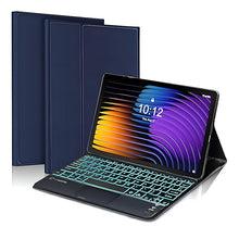 Load image into Gallery viewer, ProElite TouchPad Keyboard case for Xiaomi Mi Pad 7/7 Pro 11.2 inch, Magnetic Detachable Wireless Bluetooth TouchPad Keyboard Mi Pad 7/7 Pro 11.2 inch with Built-in 7-Colors Backlit, Dark Blue