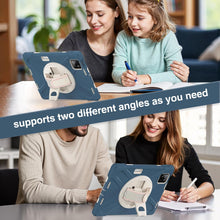 Load image into Gallery viewer, ProElite Cover for Xiaomi Mi Pad 7/7 Pro 11.2 inch Case, Rugged 3 Layer Armor case for Xiaomi Mi Pad 7/7 Pro with Hand Grip and Rotating Kickstand with Shoulder Strap & Pen Holder, Cornflower Blue