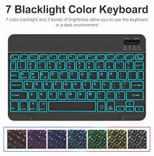 Load image into Gallery viewer, ProElite Keyboard Case Cover for Moto Pad 60 Pro 12.7 inch 2025 Magnetic Detachable Wireless Bluetooth Keyboard for Moto Pad 60 Pro 12.7 inch 2025 with Built-in 7-Colors Backlit, Dark Blue