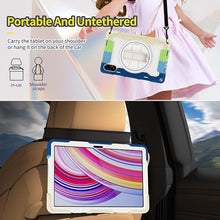 Load image into Gallery viewer, ProElite for Redmi Pad Pro 12.1 inch case, Rugged 3 Layer Armor case Cover for Redmi Pad Pro 12.1 inch with Hand Grip and Rotating Kickstand with Shoulder Strap, Rainbow Blue