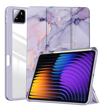 Load image into Gallery viewer, ProElite Cover for Xiaomi Mi Pad 7/7 Pro 11.2 inch case Cover, Transparent Flip Case for Xiaomi Mi Pad 7/7 Pro 11.2 inch with Pen Holder (Supports Auto Sleep Wake Function), Marble Purple