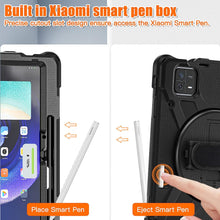 Load image into Gallery viewer, ProElite Rugged 3 Layer Armor case Cover for Xiaomi Mi Pad 6 11inch with Hand Grip and Rotating Kickstand with Shoulder Strap & Pen Holder, Black