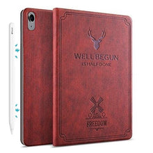 Load image into Gallery viewer, ProElite Case Cover for Apple iPad Mini 6/Mini 7 8.3 inch Case, Smart Deer Flip case Cover for Apple iPad Mini 6/Mini 7 8.3" Model, Wine Red