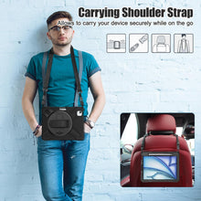 Load image into Gallery viewer, ProElite Cover for Apple iPad Air 13 inch M3/M2 2025/2024 Case, Rugged 3 Layer Armor case for Apple iPad Air 13 M3/M2 2025/2024 with Apple Pencil Holder, Hand Grip and Rotating Kickstand, Black