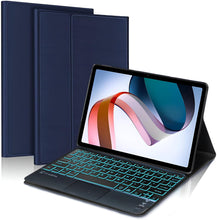 Load image into Gallery viewer, ProElite TouchPad Keyboard case for Redmi Pad 10.6 inch, Magnetic Detachable Wireless Bluetooth TouchPad Keyboard Built-in 7-Colors Backlit, Dark Blue