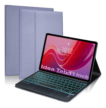 Load image into Gallery viewer, ProElite TouchPad Keyboard case for Lenovo idea Tab 11 inch 2025, Magnetic Detachable Wireless Bluetooth TouchPad Keyboard idea Tab 11 inch (Built-in 7-Colors Backlit), Lavender