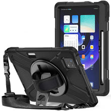 Load image into Gallery viewer, ProElite Rugged 3 Layer Armor case Cover for Xiaomi Mi Pad 6 11inch with Hand Grip and Rotating Kickstand with Shoulder Strap & Pen Holder, Black