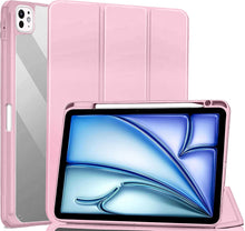 Load image into Gallery viewer, ProElite Case for iPad Air 11 Inch M4/M3/M2 2026/2025/2024, iPad Air 10.9 inch 5th/4th Gen & iPad Pro 11 inch 4th/3rd Gen 2022 case Cover, Transparent Smart Flip Cover with Pencil Holder, Pink