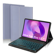 Load image into Gallery viewer, ProElite Keyboard Case Cover for Lenovo Idea Tab Pro 12.7 inch 2025 Magnetic Detachable Wireless Bluetooth Keyboard with Built-in 7-Colors Backlit, Lavender