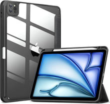 Load image into Gallery viewer, ProElite Case for iPad Air 11 Inch M3/M2 2025/2024, iPad Air 10.9 inch 5th/4th Gen & iPad Pro 11 inch 4th/3rd Gen 2022 case Cover, Transparent Smart Flip Cover with Pencil Holder, Black