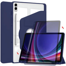 Load image into Gallery viewer, ProElite Cover for Galaxy Tab S9+/ S9 FE+/S10+ Case, 360 Degree Rotatable Smart Flip Case Cover for Samsung Tab S9 Plus/S9 FE Plus/S10 Plus 12.4 inch Transparent Back with S Pen Holder, Dark Blue