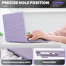 Load image into Gallery viewer, ProElite Case for MacBook Air 13.6 inch Case 2022 2023 2024 2025 Release M4/M3 A3113 M2 A2681 with Touch ID, Fabric Material Hard Shell with Slim TPU Bumper and Fold Kickstand, Purple