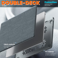 Load image into Gallery viewer, ProElite Case for MacBook Air 13 inch M2 2025/2024 M1 2021 2020 Release A2337/A2179/A1932 Model Touch ID, Fabric Material Hard Shell with Slim TPU Bumper and Fold Kickstand, Purple