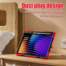 Load image into Gallery viewer, ProElite Cover for Xiaomi Mi Pad 8/8 Pro/Mi Pad 7/7 Pro 11.2 inch, Rugged 3 Layer Armor case with Hand Grip & Rotating Kickstand with Shoulder Strap & Pen Holder, Red