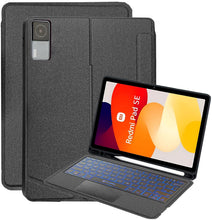 Load image into Gallery viewer, ProElite Wireless Bluetooth TouchPad Keyboard Case for Redmi Pad SE 11 inch, Magnetic Detachable Wireless Bluetooth TouchPad Keyboard Built-in 7-Colors Backlit, Black