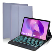 Load image into Gallery viewer, ProElite TouchPad Keyboard case for Lenovo Idea Tab Pro 12.7 inch 2025, Magnetic Detachable Wireless Bluetooth TouchPad Keyboard Built-in 7-Colors Backlit, Lavender