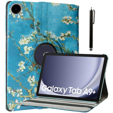 Load image into Gallery viewer, ProElite Cover for Galaxy Tab A9 Plus 11 inch Case Cover, 360 Rotatable Smart Flip Case cover for Galaxy Tab A9 Plus 11 inch tablet with Stylus Pen, Flowers