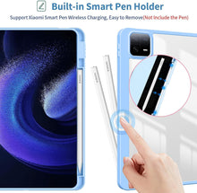 Load image into Gallery viewer, ProElite for Xiaomi Mi Pad 6 case Cover, Transaprent Flip Case for Xiaomi Mi Pad 6 11 inch with Pen Holder (Supports Auto Sleep Wake Function), Haze Blue