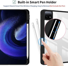 Load image into Gallery viewer, ProElite for Xiaomi Mi Pad 6 case Cover, Transaprent Flip Case for Xiaomi Mi Pad 6 11 inch with Pen Holder (Supports Auto Sleep Wake Function), Marble Rose Pink