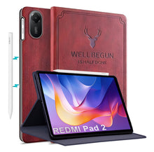 Load image into Gallery viewer, ProElite Case Cover for Xiaomi Redmi Pad 2 11 inch Case, Deer Flip case Cover for Xiaomi Redmi Pad 2 11 inch Case, Wine Red