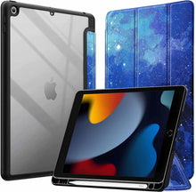 Load image into Gallery viewer, ProElite Case Cover for Apple iPad 10.2 inch Case, Smart Flip Case Cover for Apple iPad 10.2 inch 2021 9th/8th/7th Gen, Clear Soft Back with Pencil Holder, Stars