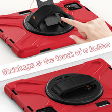 Load image into Gallery viewer, ProElite Cover for Xiaomi Mi Pad 8/8 Pro/Mi Pad 7/7 Pro 11.2 inch, Rugged 3 Layer Armor case with Hand Grip & Rotating Kickstand with Shoulder Strap & Pen Holder, Red