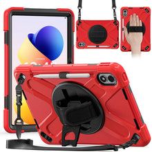 Load image into Gallery viewer, ProElite for Xiaomi Redmi Pad 2 Pro 12.1 inch Case, Rugged 3 Layer Armor case Cover for Xiaomi Redmi Pad 2 Pro 12.1 inch Case with Hand Grip and Rotating Kickstand with Shoulder Strap, Red