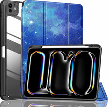 Load image into Gallery viewer, ProElite Case Cover for Apple iPad Pro 13 M4/M5 2024/2025 Cover, Transparent Smart Flip Cover for iPad Pro 13 inch M4/M5 2024/2025 with Pencil Holder, Stars