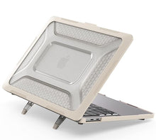 Load image into Gallery viewer, ProElite Case for MacBook Pro 13 inch Case M2 2024, 2023, 2022-2016 A2338 M1 A2251 A2289 A2159 A1989 A1708 A1706, Heavy Duty Honeycomb Hard Shell with Slim TPU Bumper and Fold Kickstand, Stone