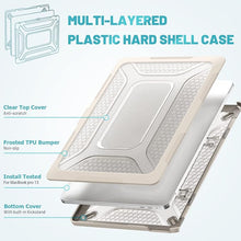 Load image into Gallery viewer, ProElite Case for MacBook Pro 13 inch Case M2 2024, 2023, 2022-2016 A2338 M1 A2251 A2289 A2159 A1989 A1708 A1706, Heavy Duty Honeycomb Hard Shell with Slim TPU Bumper and Fold Kickstand, Stone