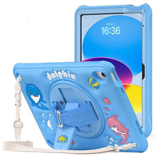 Load image into Gallery viewer, ProElite Cover for Apple iPad (A16) 11th/10th Generation (2025/2022) Case Cover, Tough Bubble Kids case cover for Apple iPad 11th/10th Gen 2025/2022 with Rotating Kickstand & Shoulder Strap, Blue