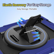 Load image into Gallery viewer, ProElite for Redmi Pad Pro 12.1 inch case, Rugged 3 Layer Armor case Cover for Redmi Pad Pro 12.1 inch with Hand Grip and Rotating Kickstand with Shoulder Strap, Dark Blue